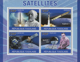 Satellites Space Souvenir Sheet of 4 Stamps Mint NH