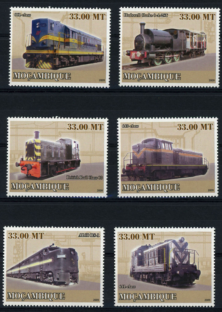 Rail Transportation History Diesel Trains Serie Set of 6 Stamps MNH