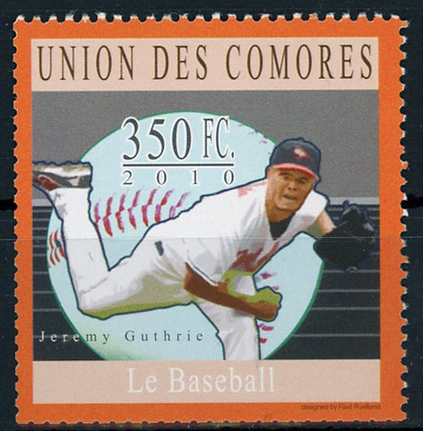 Baseball Sport Player Jeremy Guthrie Individual Stamp Mint NH