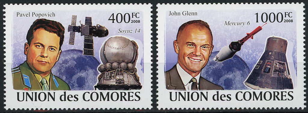 Astronaut Space Ship Serie Set of 2 Stamps Mint NH