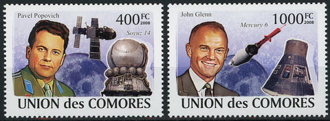 Astronaut Space Ship Serie Set of 2 Stamps Mint NH