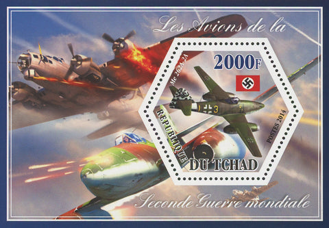 Airplane World War II Transportation Me 262A-2A Souvenir Sheet Mint NH