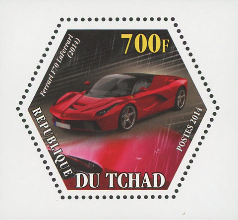 Ferrari Car Transportation Luxury F70 LaFerrari Mini Souvenir Sheet Mint NH