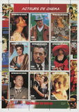 Cinema Actor Actress Frank Sinatra Marilyn Monroe Famous Sov. Sheet of 9 MNH