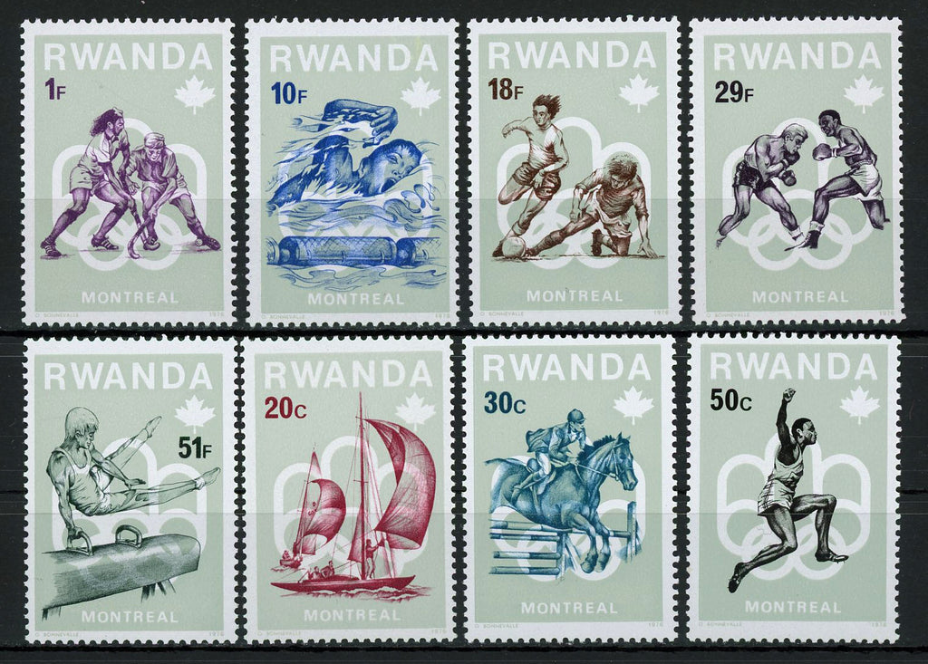 Montreal Olympic Games Sport Serie Set of 8 Stamps Mint NH