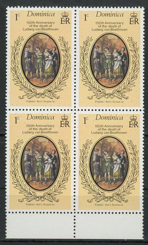 Ludwig van Beethoven Fidelio Historical Figure Block of 4 Stamps MNH