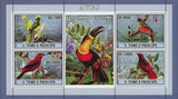 Bird Stamp Ramphocelus Blue Crowned Trogon Souvenir Sheet of 4 Mint NH