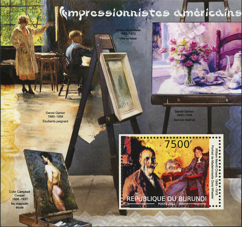 American Impressionist Daniel Garber Art Painter Artist Souvenir Sheet MNH