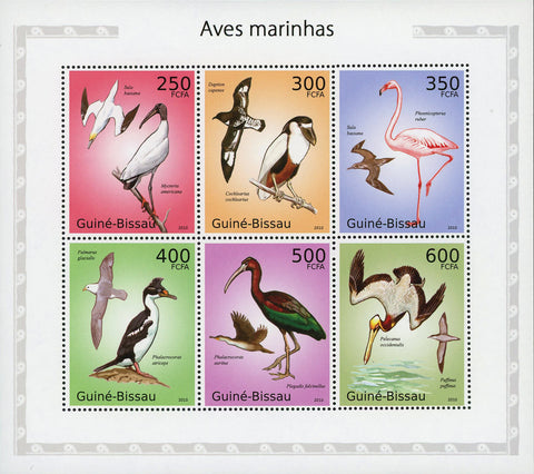 Seabird Stamp Bird Sea Marine Fauna Souvenir Sheet of 6 MNH