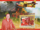 Famous Firefighters Helicopter Trees Souvenir Sheet Mint NH