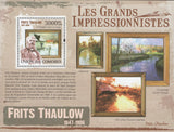 Famous Impressionist Frits Thaulow Painter Souvenir Sheet Mint NH