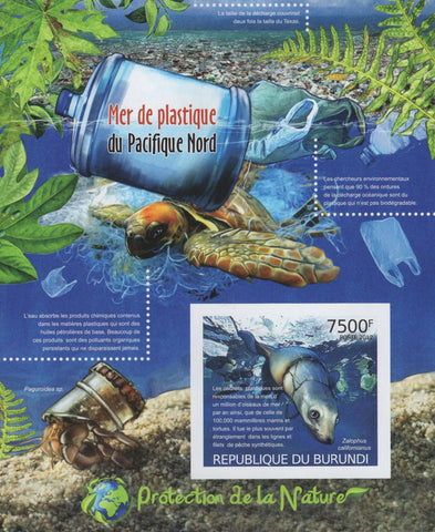 Pacific Plastic Sea Contamination Imperforated Sov. Sheet MNH