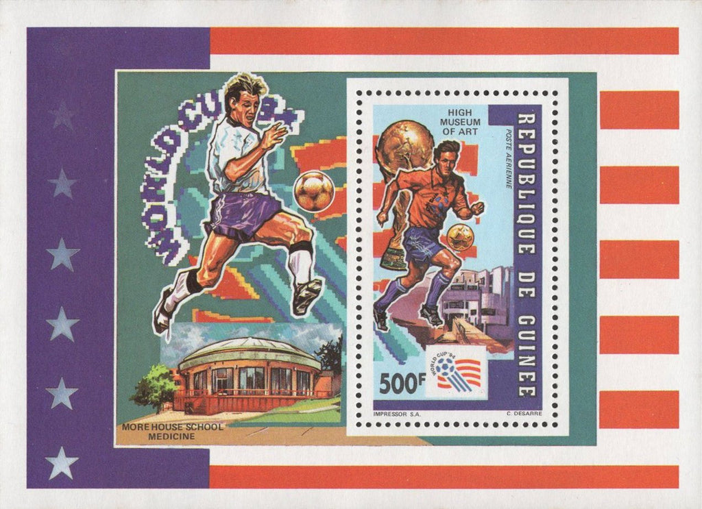 Soccer World Cup Sports Ball USA Sov. Sheet MNH