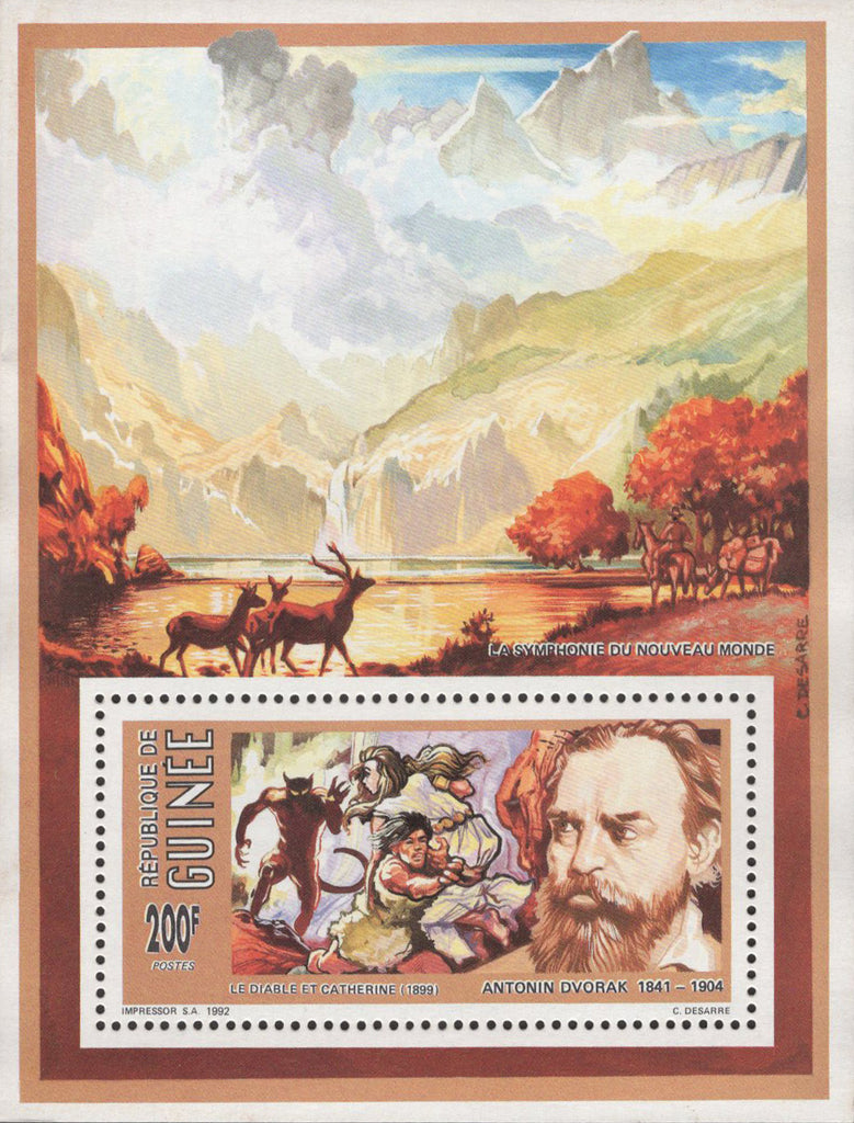 Famous Painter Antonin Dvorak Sov. Sheet Mint NH