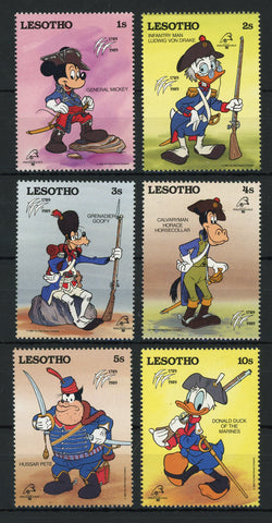 Disney Stamps General Infantry Cavalryman Serie Set of 6 Stamps Mint NH
