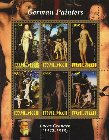 Malawi Art German Painter Lucas Cranach Souvenir Sheet 6 Stamps MNH