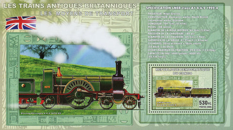Antique English Train LNER class A1 4-6-2 Transportation Sov. Sheet Mint NH