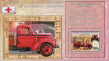 Antique Fireman Firefighter Vehicle Truck Bickle Transportation Sov. Sheet