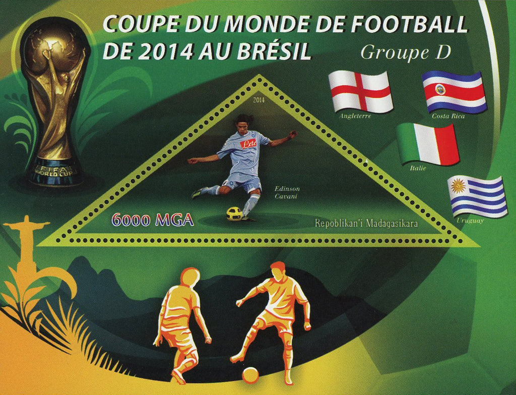 Soccer World Cup Brazil 2014 Edison Cavani Sport Sov. Sheet  MNH