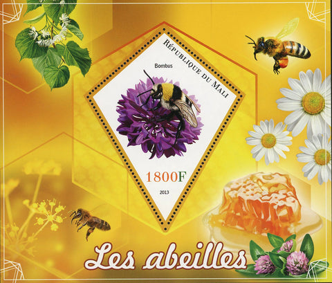 Bee Bombus Insect Flower Sov. Sheet Mint NH