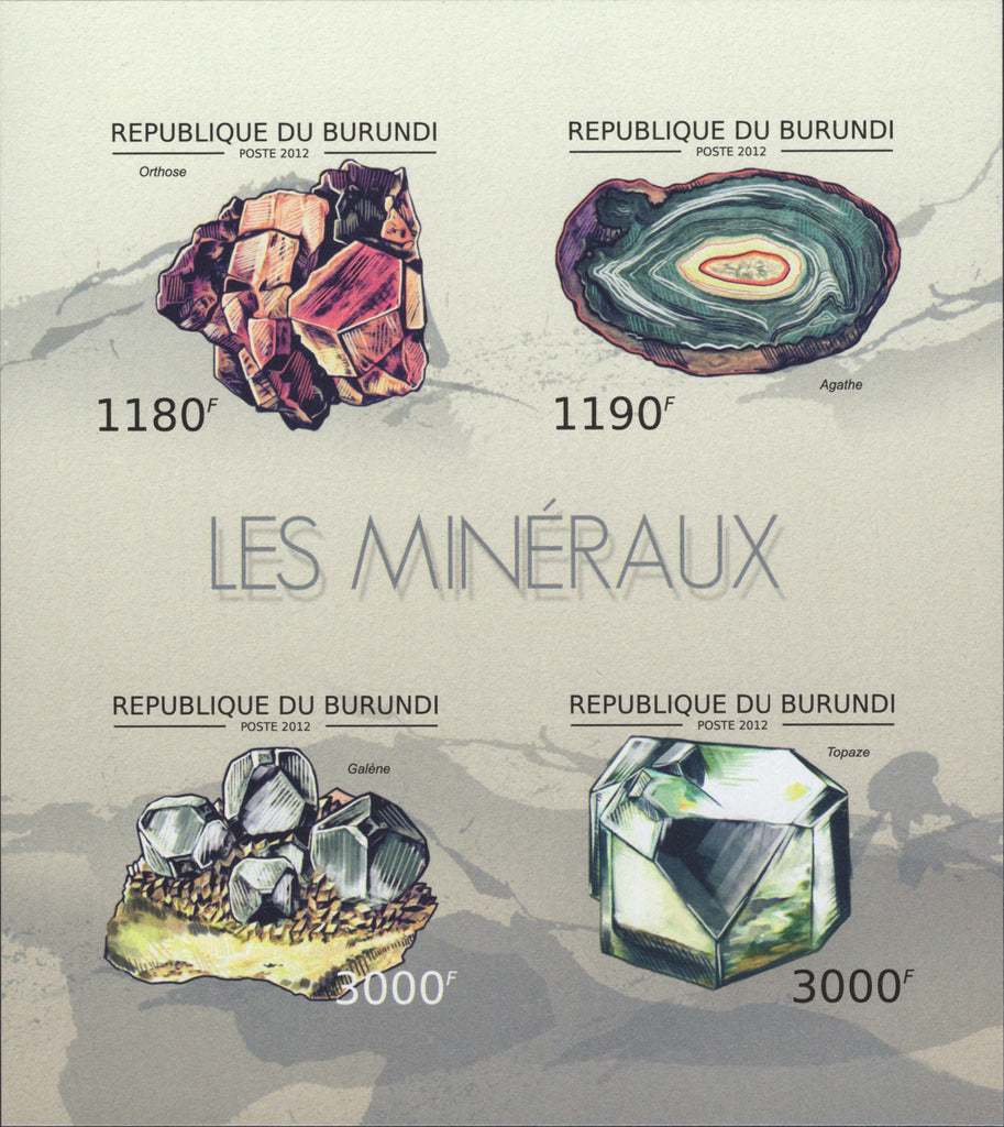 Minerals Nature Imperforate Souvenir Sheet Mint NH