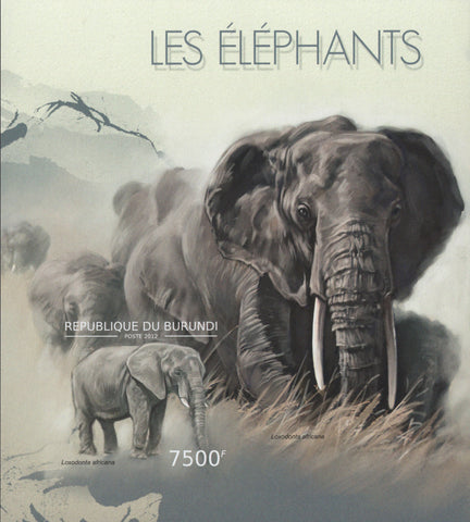 Elephants Imperforated Souvenir Sheet Mint NH