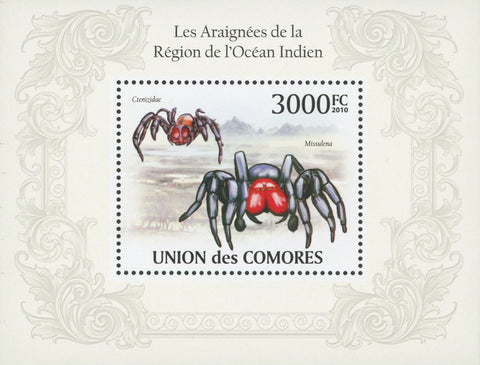 Indian Ocean Spiders Souvenir Sheet Mint NH