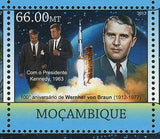 Wernher von Braun Stamp John F. Kennedy Walt Disney S/S MNH #5937-5942