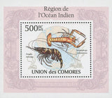 Indian Ocean Penaeus Monodon Mini Sov. Sheet MNH