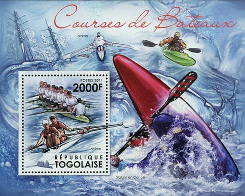 Boat Races Stamp Rafting Aviron Canoe Slalom Coastal Rowing S/S MNH #4328/Bl.678