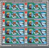 Olympic Winter Games Downhill Ski Sport Sov. Sheet of 10 Stamps MNH