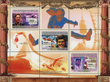 Sport Stamp Olga Korbut Mark Spitz Richard Fosbury Michael Burton S/S MNH