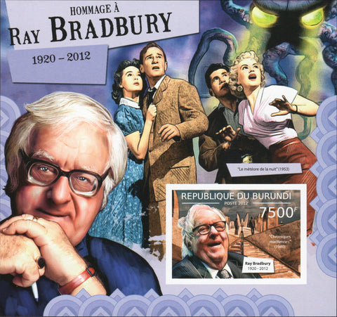 Ray Bradbury Authors Famous People Cinema Souvenir Sheet MNH