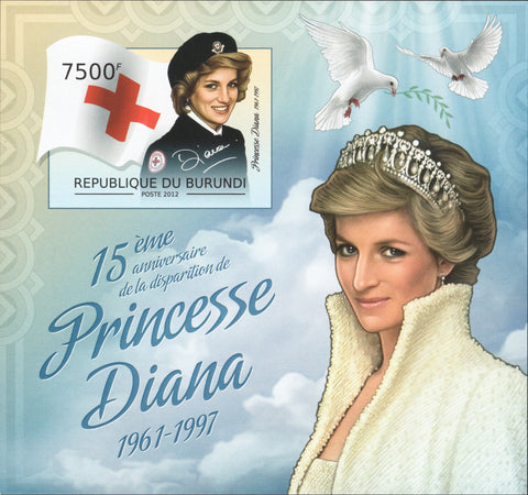 Princess Diana Royal Family Doves Imp. Souvenir Sheet MNH