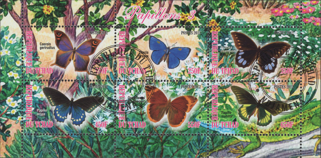 Butterflies Souvenir Sheet of 6 Stamps