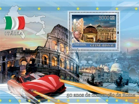 Pope Stamp Vatican John Paul II Italy Ferrari Souvenir Sheet MNH #3768 / Bl.639