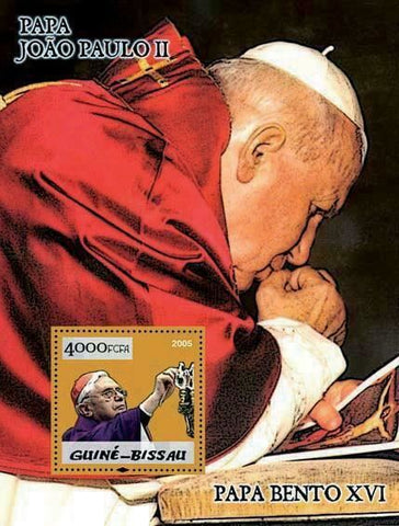 Pope Stamp Benedict & Pope John Paul II Golden Stamp S/S MNH #3014/Bl.503