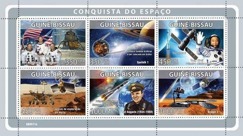 Space Stamps M.Collins N.Armstrong B.Aldrin Y.Liwei Y.Gagarin S/S MNH