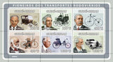 Transport Stamp H.Ford J.L.Dunlop P.Lalleman G.Daimler K.Benz W.Maybach S/S MNH