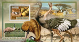 Ostrich Stamp Bird South African Ostrich Black-necked S/S MNH #3603 / Bl.600