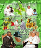 Pope Stamp John Paul II In Africa Butterfly Orchids Minerals S/S MNH #3202-3207