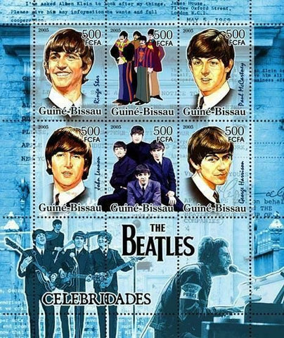 The Beatles Stamp Ringo Paul John George Rock Band Music S/S MNH #3283-3288