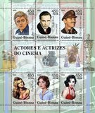 Films Stamp James Dean Brigitte Bardot Audrey Hepburn Elizabeth Taylor S/S MNH