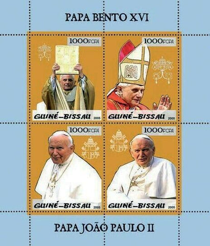 Pope Benedict Stamp Pope John Paul II Catholic Church Golden S/S MNH #3008-3011