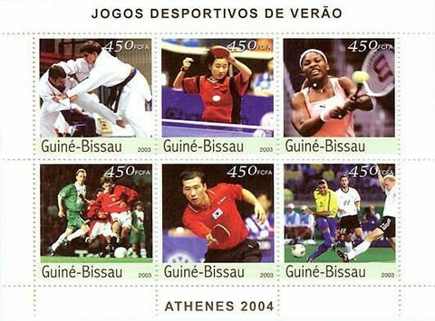 Sport Stamp Athens Games 2004 Table Tennis Soccer Tennis S/S MNH #2381-2386