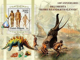 Man Stamp Neanderthal Man Prehistoric Humans Animals Minerals Dinosaur S/S MNH