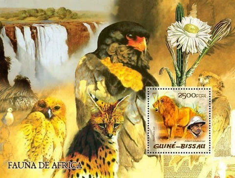 Wild Animal Stamp Albert Schweitzer Wild Cats Cactus Birds of Prey S/S MNH #2830