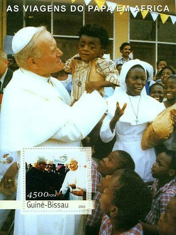 Pope Stamp John Paul II Travels in Africa Charity Church S/S MNH