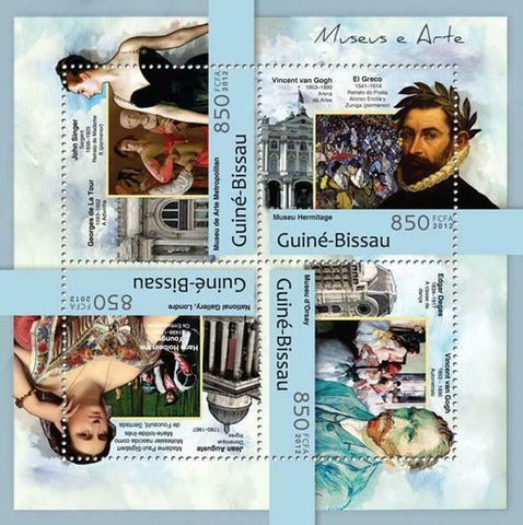 Art Stamp Museums Vincent Van Gogh El Greco George De La Tour S/S MNH #6283-6286