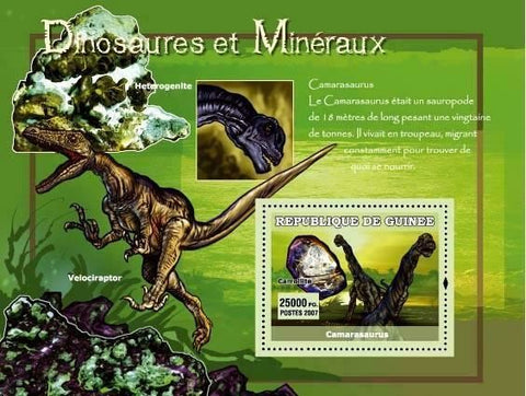 Dinosaur Stamp Camarasaurus Prehistoric Animal S/S MNH #4773 / Bl.1227